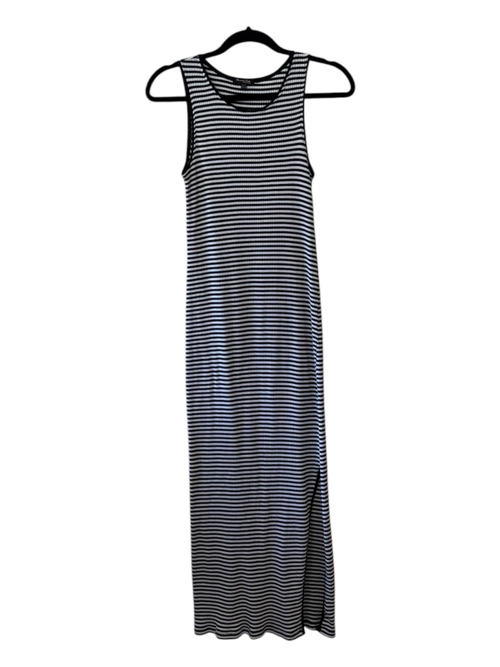 Massimo Dutti Black and White Striped Side Slit Tank Summer Dress Size S